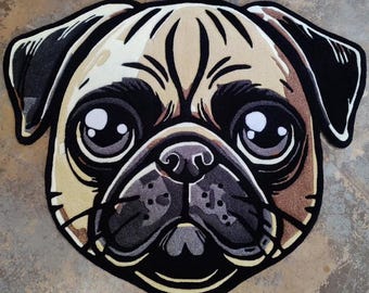 Custom Pet Portrait Rug | Personalized Tufted Rug of Your Pet | Handmade Pet Memorial Rug, Personalized Pet Portrait Rug
