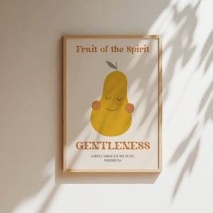 Fruit of the Spirit 'wall art, Sunday school -posters, nursery decor, Christian homeschool print, Bible verse wall art, Bible Quotes nursery