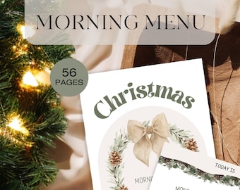 Menù mattutino di Natale per la scuola materna: stampabile per la scuola domestica (PDF)