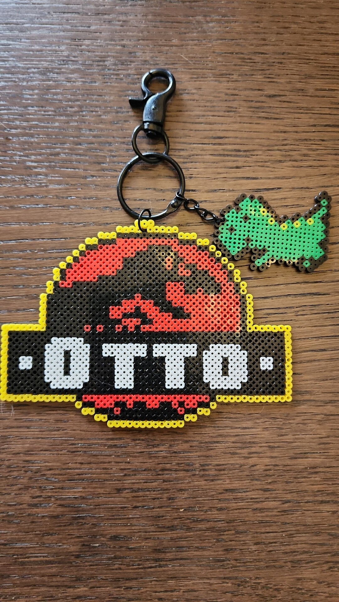 Personalized Jurassic Park Perler Bead Keychain Gift for Etsy