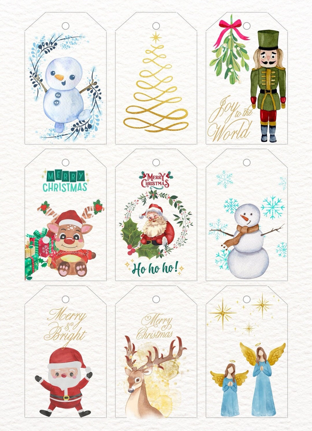 Printable Christmas Gift Tags - Etsy