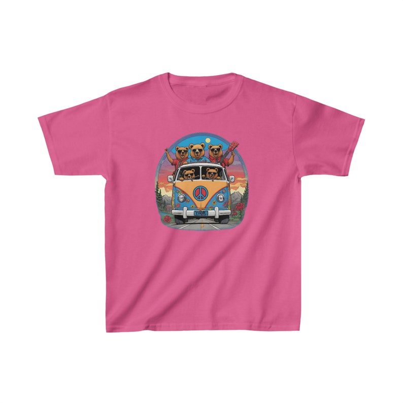 Kids Heavy Cotton™ Tee,cute bears go on vacation image 7