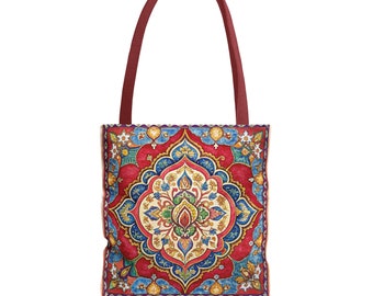 Tote Bag (AOP) ,ottoman rug motifs