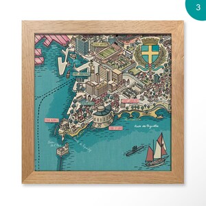 Tirage d'art - Zoom - Carte de La Rade de Toulon