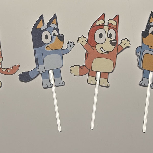 Bluey cupcake toppers