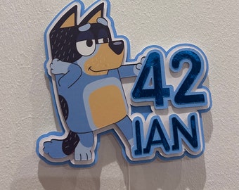 Bluey inspired cake topper