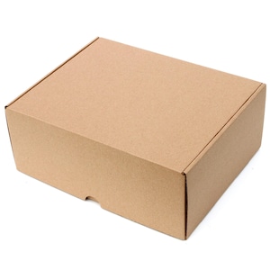 Scatola pieghevole 25 x 20 x 10 cm 9,84 x 7,87 x 3,93" marrone, cartone kraft - Set: 5 / 10 / 20 scatole Scatole regalo in cartone con finestra trasparente