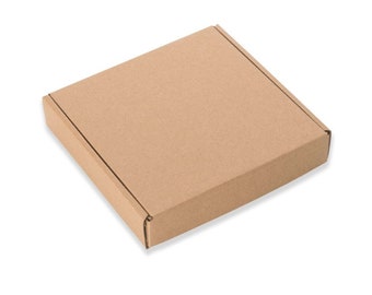 30x30x10cm _ Caja plegable 30 x 30 x 10 cm, marrón, cartón kraft - Set: 5 / 10 / 20 cajas