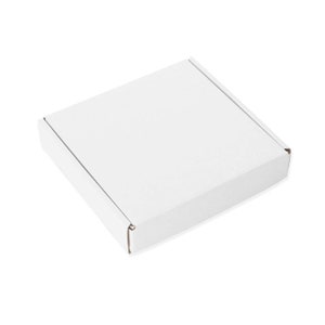 11x11x3cm _ Caja plegable 4,33 x 4,33 x 1,18 pulgadas, blanco, cartón kraft - Set: 5 / 10 / 20 cajas