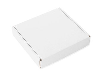 21x15x3 cm _ Scatola pieghevole 8,26 x 5,90 x 1,18 pollici, bianco, cartone kraft - Set: 5 / 10 / 20 scatole