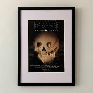 Def Leppard - Retro Active - 1993 - Framed Original Vintage Promo Poster - Music Advert