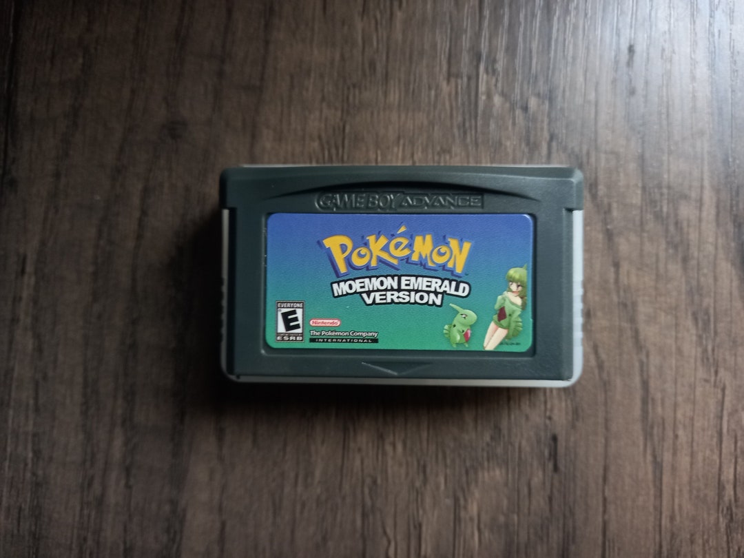 Pokemon Moemon Emerald Version Hacked ROM GBA Nintendo Gameboy Advance Cartridge Etsy Finland