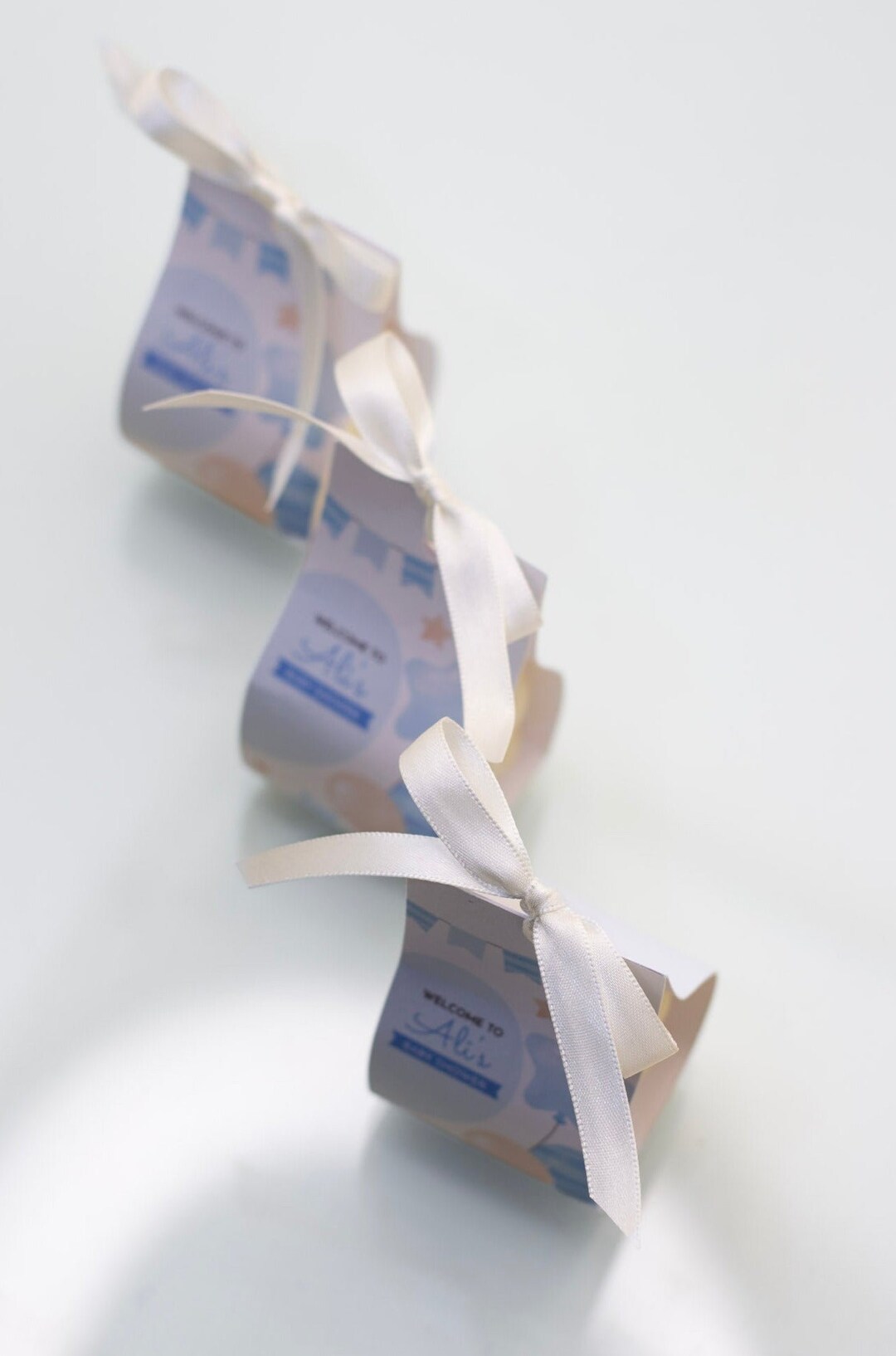 Personalized Blue Candle Favors for Newborn Celebrations Etsy