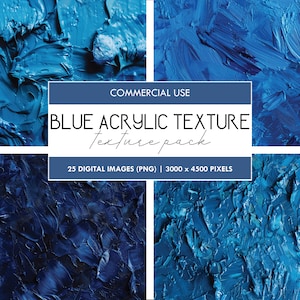 Textura acrílica azul moderna, fondos de pintura al óleo, pintura azul gruesa, papel artesanal digital, acrílico abstracto, pintura digital, PNG