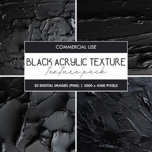 Texture acrilica nera, stampa su carta artigianale digitale, pittura digitale astratta, sfondo digitale in carta, uso commerciale, sfondo scuro, PNG