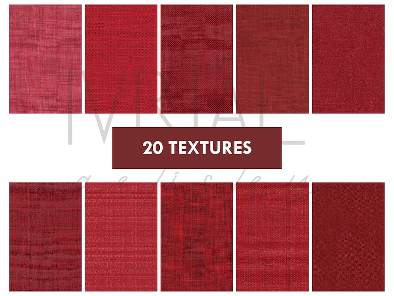 Red Burlap Digital Seamless Texture Pack: 20 JPG Jute Hessian Digital ...