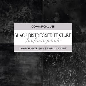 Carta con texture grunge nera: sfondi per album di ritagli invecchiati (carta digitale)