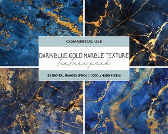 Dark Blue Gold Marble Texture, Digital Paper Print, Marble Backdrop, Stone Background, Crystal, Gemstone, Navy Blue Backgrounds, PNG