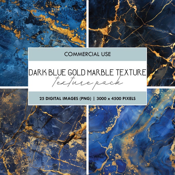 Dark Blue Gold Marble Texture, Digital Paper Print, Marble Backdrop, Stone Background, Crystal, Gemstone, Navy Blue Backgrounds, PNG