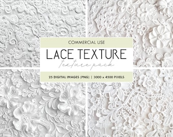 Lace Texture, Digital Craft Paper Print, Paper Digital Backdrop, White Ivory Floral Shabby Lace, Vintage Lace, Cottagecore, Backgrounds, PNG