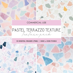 Pastell Terrazzo Textur, Regenbogen Tapetenmuster, Naturstein Kulisse, Fliesen Hintergrund, Printdesign Mosaik, Digitales Papier, Junk Journal
