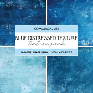 Blue Distressed Texture Paper, Grunge Distressed Textured, Worn Texture Paper, Printable Scrapbook Paper, Digital Paper, Wall Backdrop