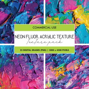 Texture moderna al neon Fluor, Texture di sfondo arcobaleno, Texture di carta artigianale digitale, Texture acrilica astratta, Pittura digitale colorata, PNG