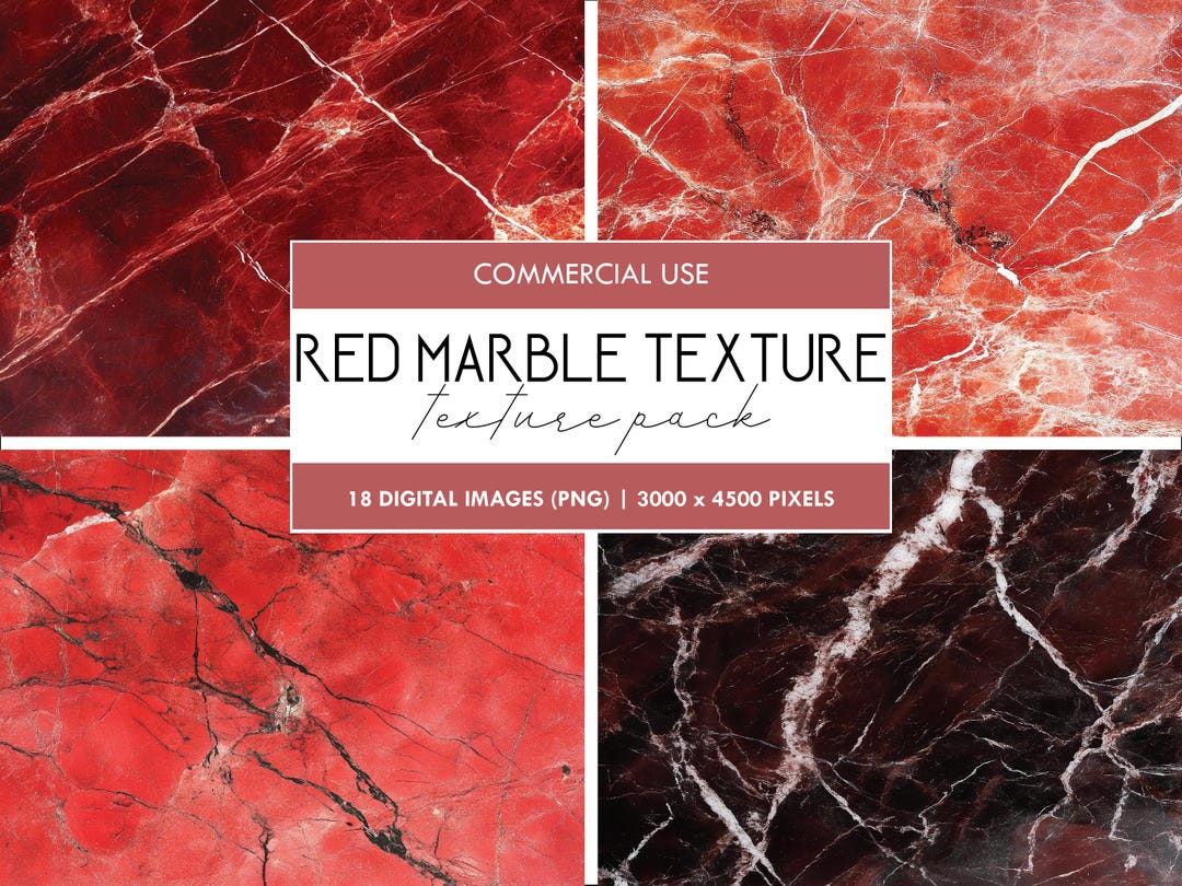 Red Marble Texture: 18 Digital Paper Pngs (commercial Use) - Etsy