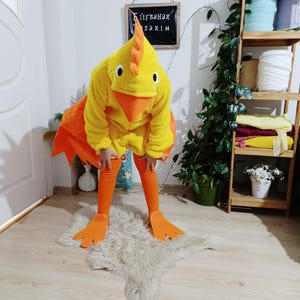 Yellow Chick Costume For Kids, Chicken Costume For Girl And Boy,Comic Halloween Costume ,Special Occasion Costume, Toddler Costume