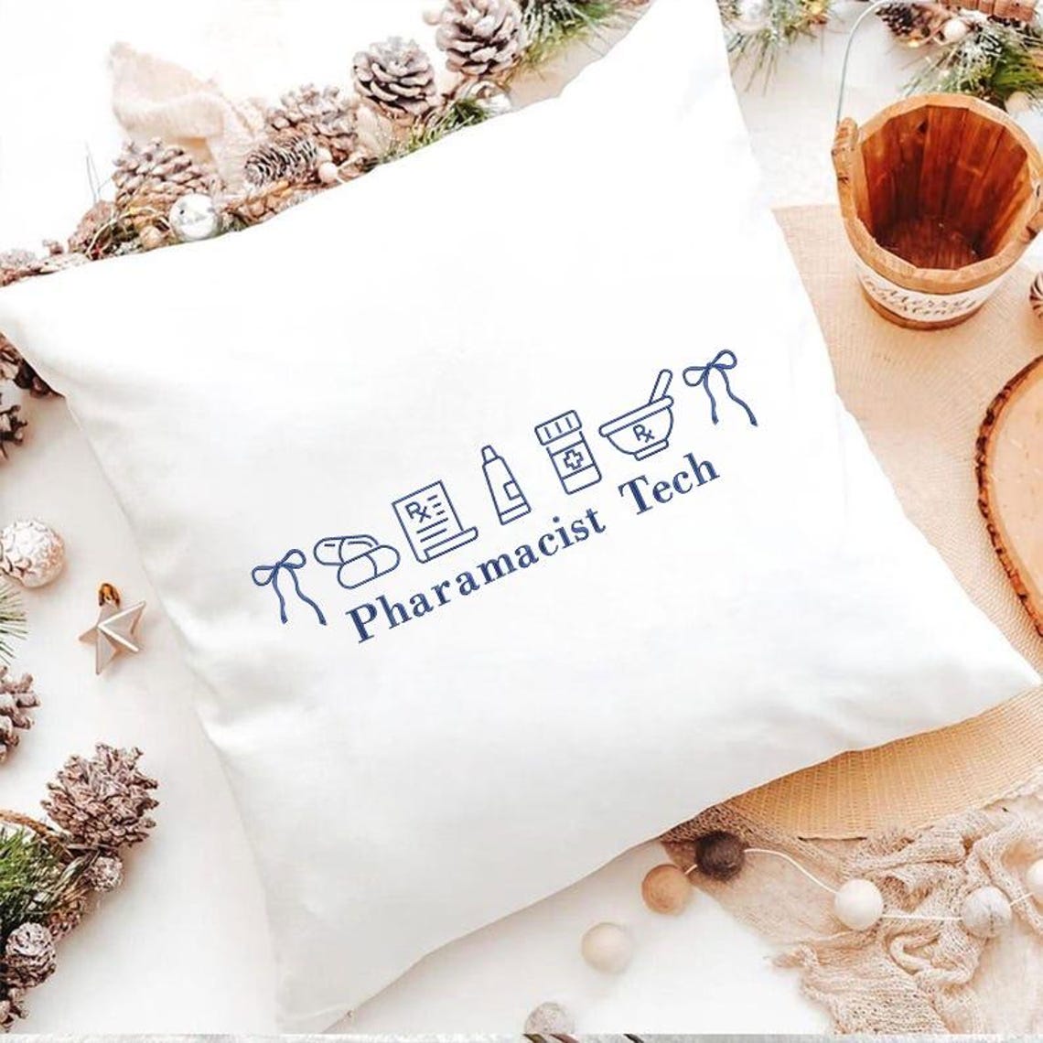 Pharmacist Tech Bow Machine Embroidery File, Pharmacy Life Doodled Icon ...