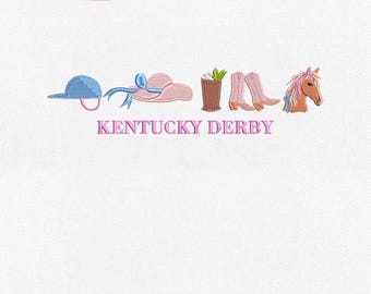 Archivo de bordado a máquina de la carrera de caballos Kentucky Derby, Háblame del Derby (Descarga instantánea)