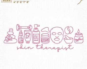 Diseño de bordado a máquina para dermatólogos, esteticistas, spas, profesionales digitales, descarga instantánea.