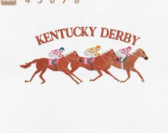 Archivo de bordado a máquina de la carrera de caballos Kentucky Derby, Háblame del Derby (Descarga instantánea)