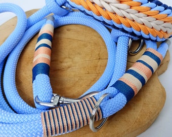 Like a day at the beach - nautical collar and leash set