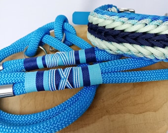 Martime dog collar with rope