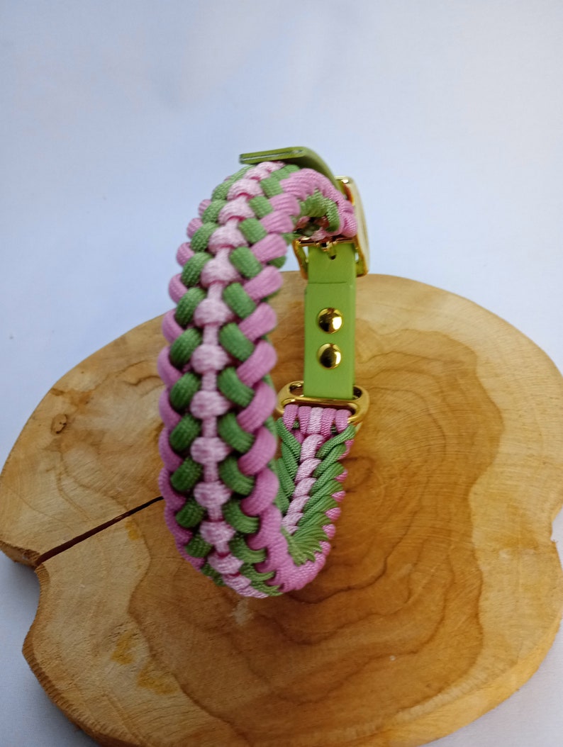 Conjunto de resortes de collar de paracord y correa de cuerda para perros imagen 7