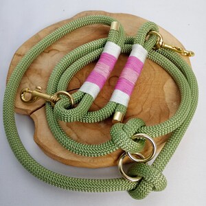 Conjunto de resortes de collar de paracord y correa de cuerda para perros imagen 6