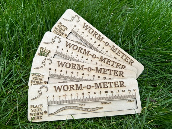 Worm Tape Measure/Ruler (Worm-o-meter) - DELUXE Version - Personalise/Customisable