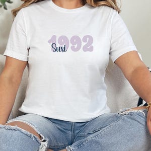 Geburtstags Shirt Jahrgang personalisiert, Shirt mit Name Geschenk, Geburtstag Jahreszahl T-Shirt 1995 1985 1995 1995