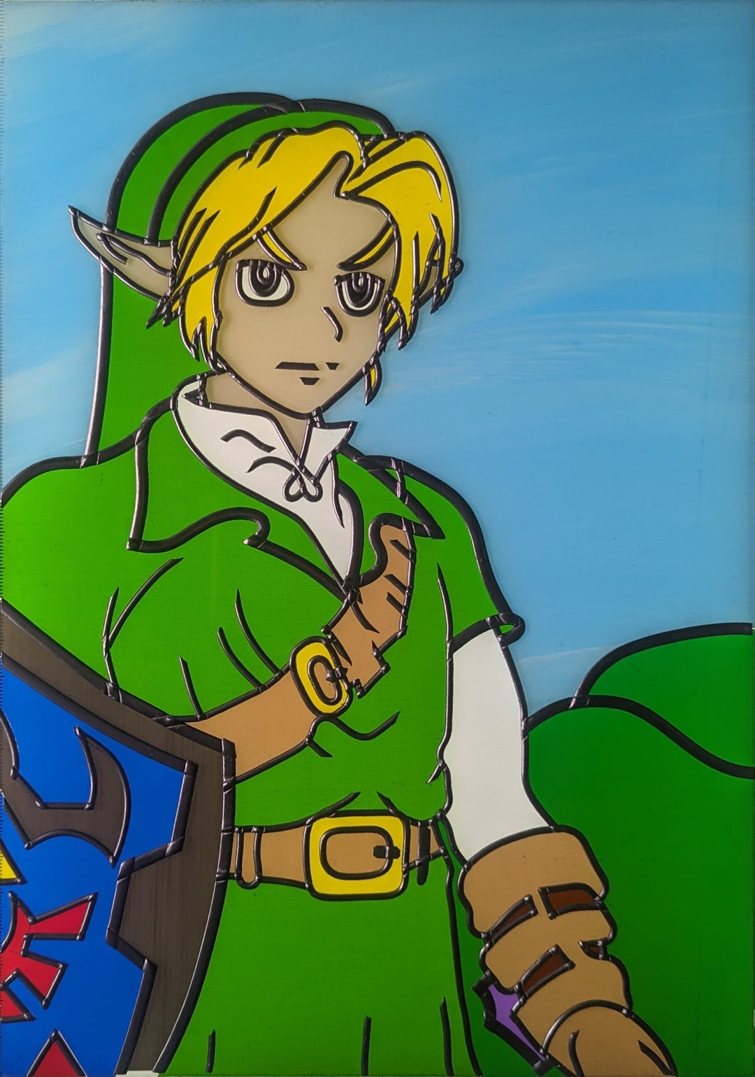 The Legend of Zelda Light up Stained Glass Artwork Etsy