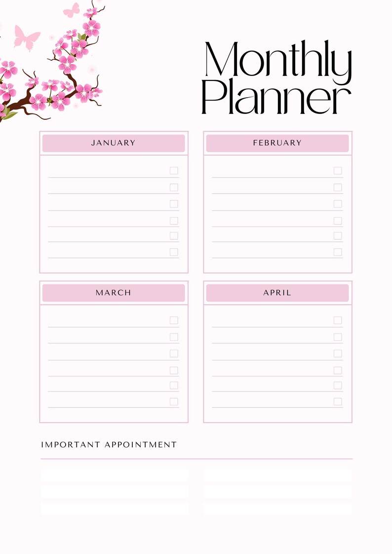 Pink Feminine Daily Planner Editable Printable Customizable Affirmation