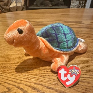 Vintage TY Beanie Babies Peekaboo the Turtle, Style Number 4303, Retired With Tags