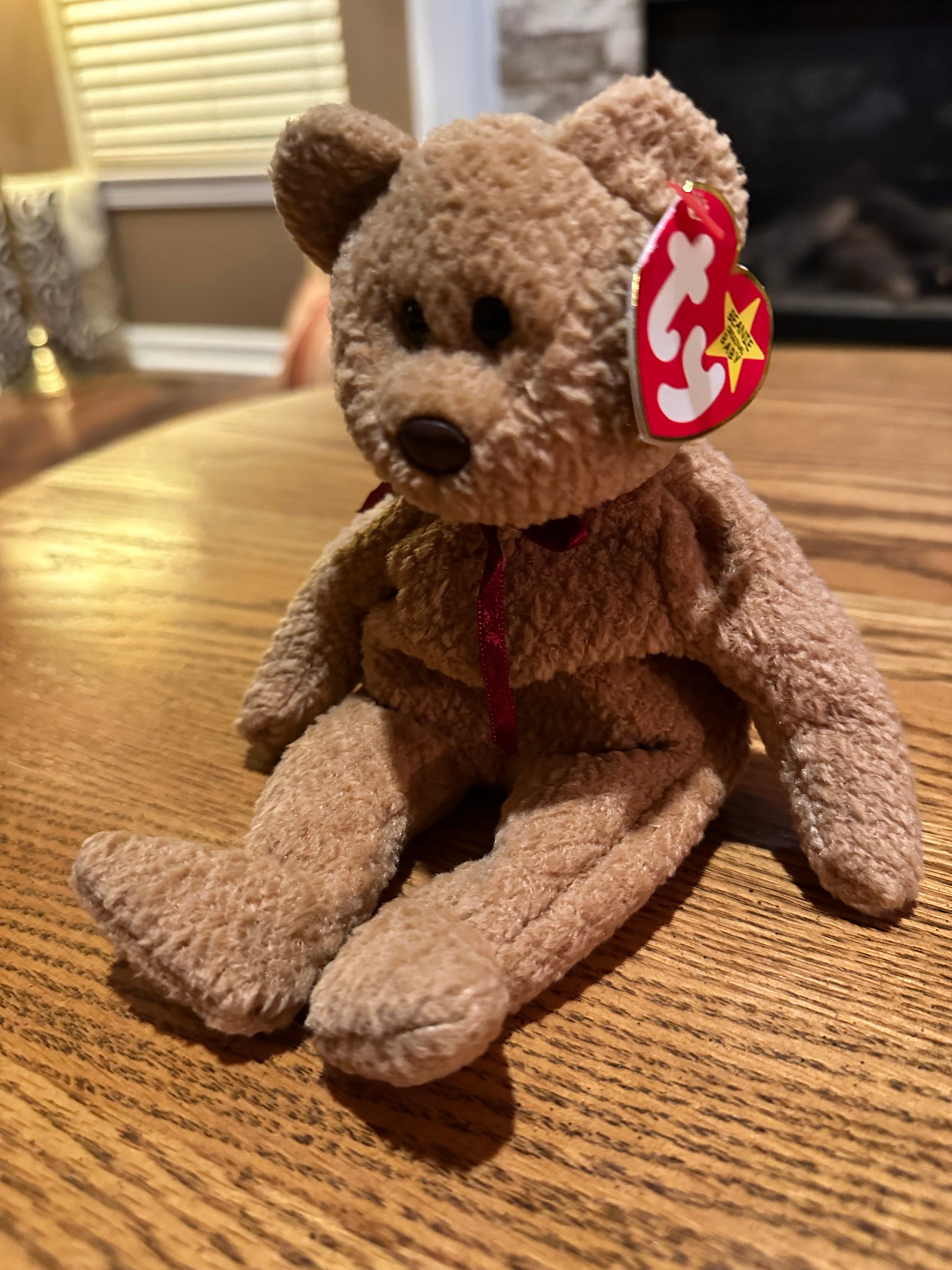 chiiiibag チーバッグKnit Beanie ベージュ(新色) オマケ Vintage TY Beanie Babies 'curly the Bear', Style Number 4052