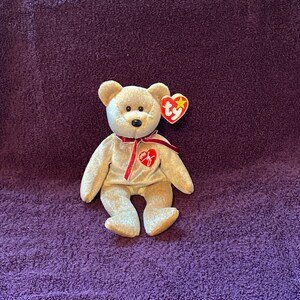 Vintage TY Beanie Baby 1999 Signature Bear, Style Number 04228