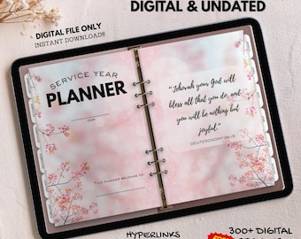 JW Service Year Digital Planner: Undated Notebook (GoodNotes)