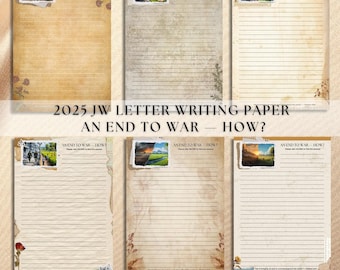 An End to War JW Letter Writing Paper: September 2025 Campaign (Printable PDF)