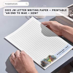 JW Letter Writing An End to War How | September 2025 Campaign | Printable PDF | JW Printable | With Lines and Without Lines