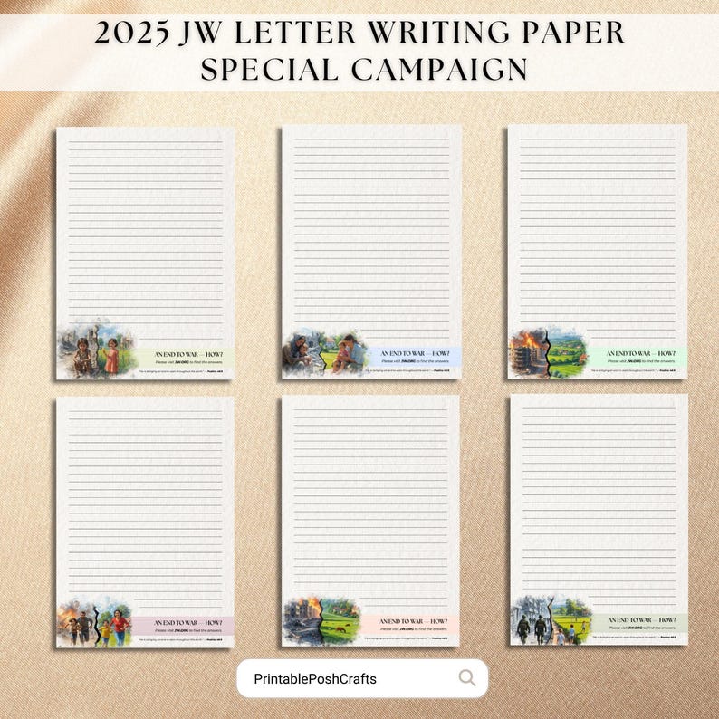 An End to War - How?, JW Essentials, JW Letter Writing, JW website, JW QR Code, Ministry Essentials, Letter writing template, JW Stationary, JW, JW gifts, RP gifts, JW Home page, Pioneer gift,  Letter writing, Template, jehovah's witness, jw stationery, September Campaign, 2025 Special campaign