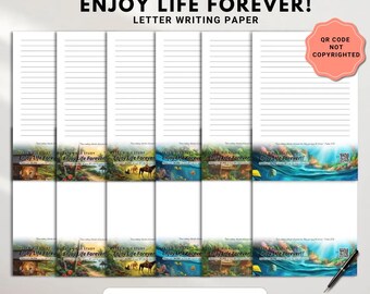 Enjoy Life Forever Letter Writing Paper: JW Printable (Digital Download)