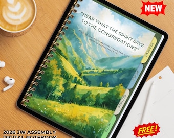 2026 Hear What the Spirit Says in Congregation JW Convention Notebook Digital Download